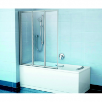 Ravak VS3 130 BeHappy Штора для ванны стекло, профиль сатин + 