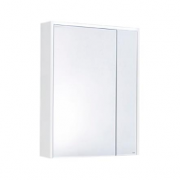 Roca Ronda Зеркальный шкаф 80 см бетон/белый глянец